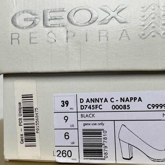 GEOX 39/9 Nappa leather pumps, EUC, "Annya" in black - Picture 4 of 16